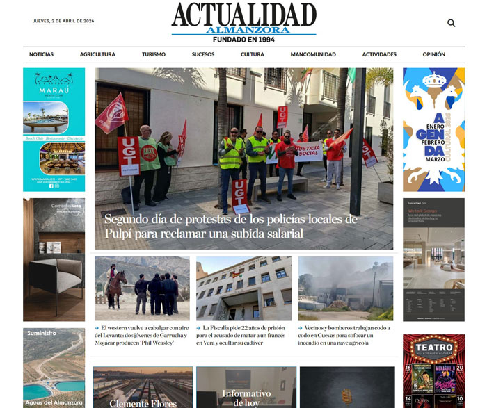 Actualidad Almanzora — proyecto de Portal de Noticias por Platanito Rico