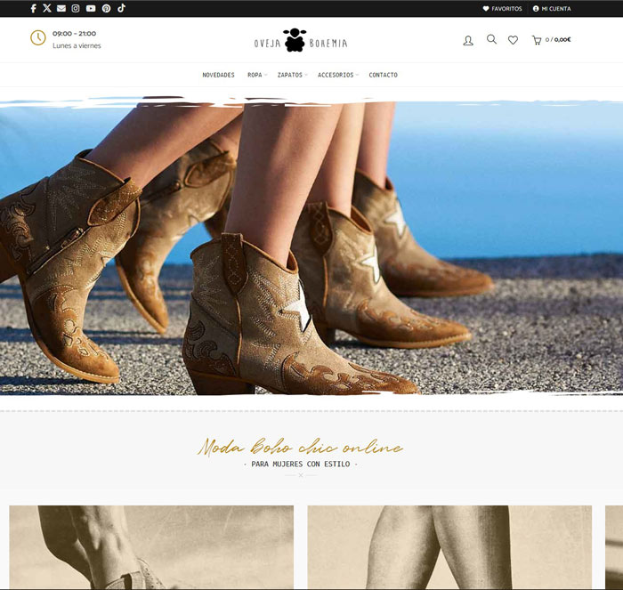 Oveja Bohemia - Tienda Boho Chic - Diseño Web por Platanito Rico