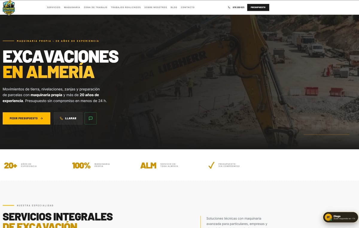 Excavaciones Tripiana — Web · Mov. de tierras